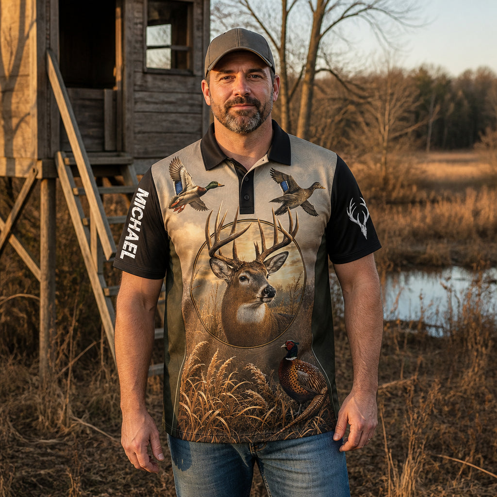 Hunter Wildlife AOP Polo – Personalized Sleeve Name - Personalized Polo shirt - All over printed 93d7b686-bdbb-48a1-9ae7-d0fa97d46af7.jpg