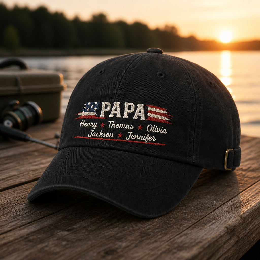 4th of July Papa Names Tee - How to customize