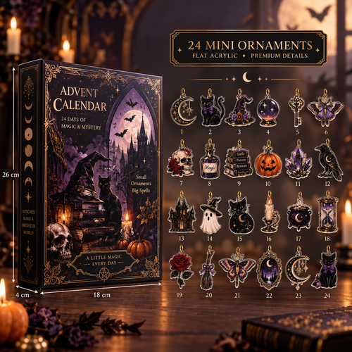 abcHalloween Advent Calendar 2026 – 24 Mini Acrylic Ornaments – Witchy Christmas Tree Decorations – Spooky Countdown Gift for Halloween Lovers 93ec8093-cdf4-43bd-b043-e7d1a54cfd99-5.png