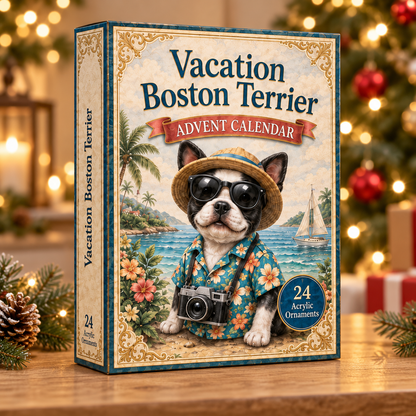 Vacation Boston Terrier Advent Calendar 2026 - 24-Day Festive Countdown, Acrylic Charms Blind Box - Gift For Boston Terrier Lovers 944fec45-4789-4eb8-9ec7-123e199befee-boston-terrier-box.png