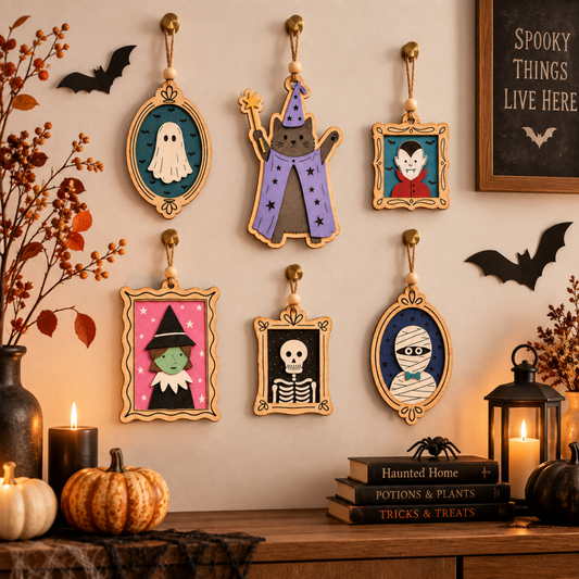 Halloween Shape Ornament - Witch, Vampire & Mummy Hanging Decorations, Whimsical Haunted - Gift For Friends, Family 9483eb4b-f95e-4fc6-9d18-27fff9f2195c-8.png