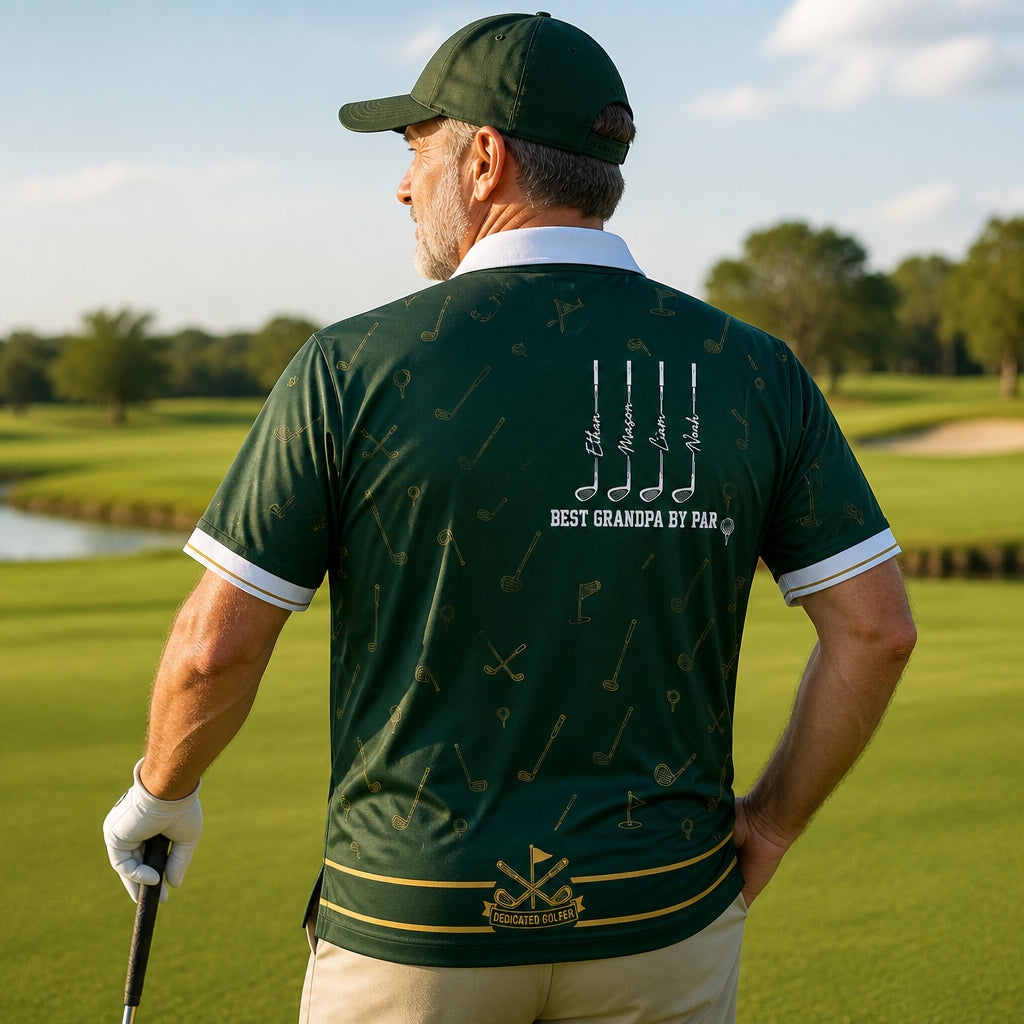 Best Grandpa By Par Golf Polo - How to customize