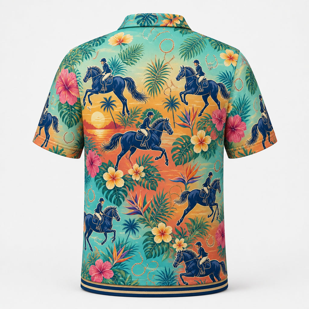 Sunset Tropics Horse Pattern AOP Polo - Polo shirt - All over printed 9574dddf-b0ad-44f8-8e08-a72578e66388.jpg
