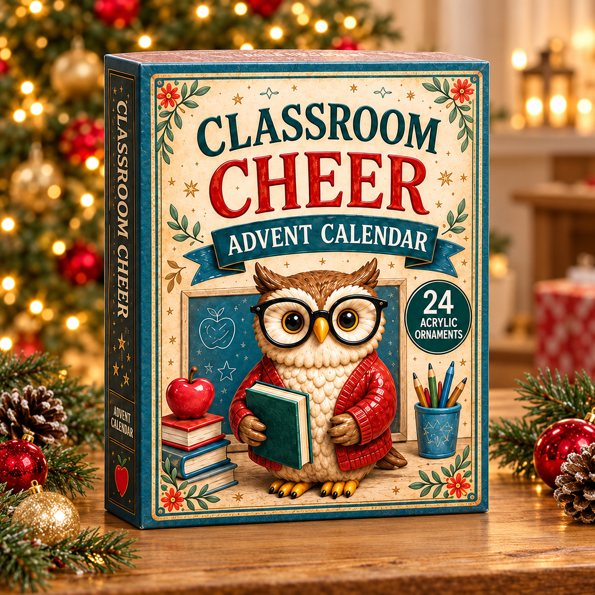 Classroom Cheer Advent Calendar 2026 - 24-Day Festive Countdown, Acrylic Charms Blind Box - Gift For Teacher 9639c064-8185-45ec-8787-fcaeb38ab7ae-classroom-box.png
