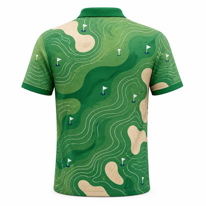 Best Dad by Par Golf Polo — Custom Kids Photo - Back view