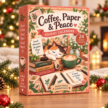 Coffee Paper Peace Advent Calendar 2026 - 24-Day Festive Countdown, Acrylic Charms Blind Box - Gift For Scrapbooking Lovers 968be466-29dd-4d0b-b06e-afa9fc45e107-coffee-box.png