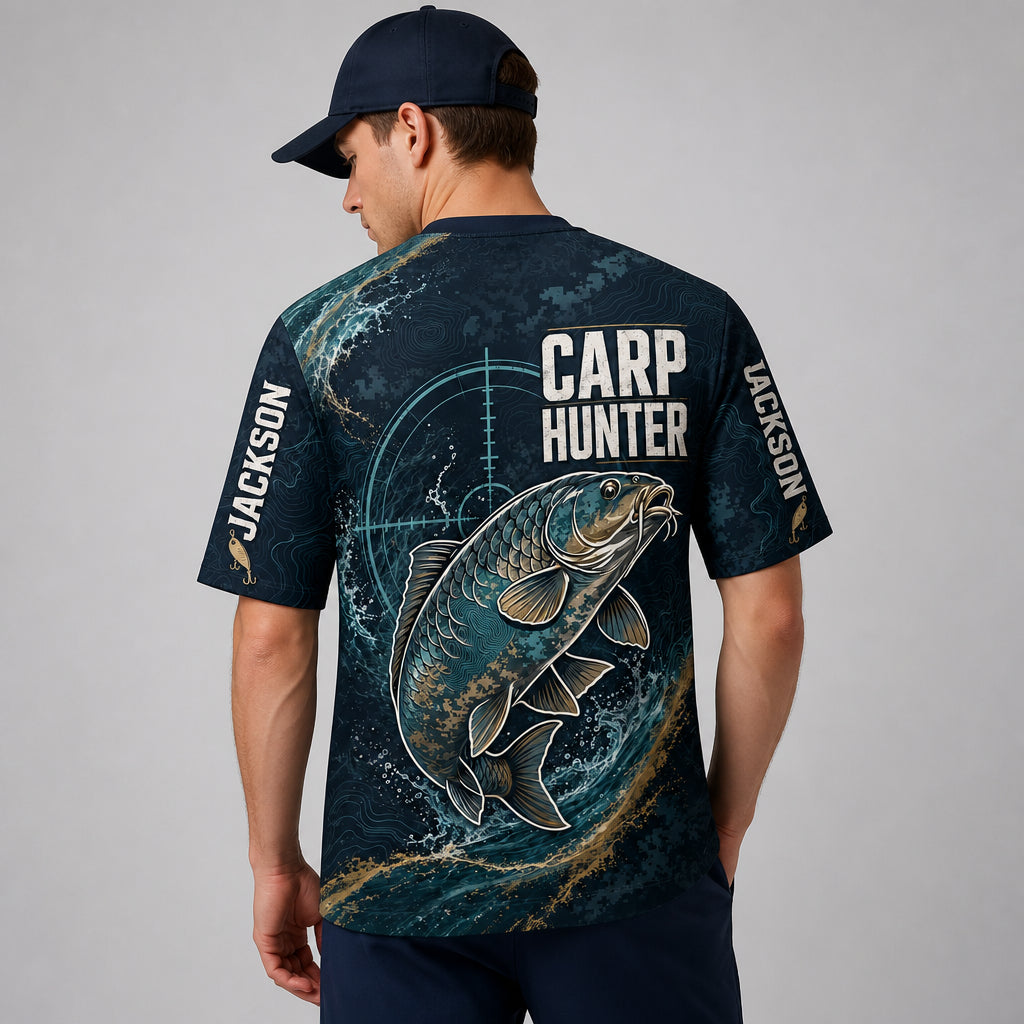 Carp Hunter AOP Tee — Personalized Name Sleeves - Personalized T-Shirt - All Over Printed 9691d969-bebd-4b0c-b026-df0a0904999a.jpg