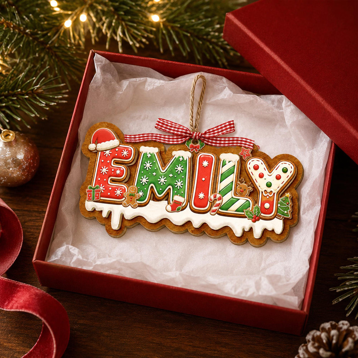 Personalized Gingerbread Christmas Letter 2-Layered Wooden Ornament: Custom Alphabet Kids Name Ornament, New Kids Gift, Christmas Tree Decor 96ce5121-c5e5-43fb-a845-f0c5e20f03c3-6.jpg
