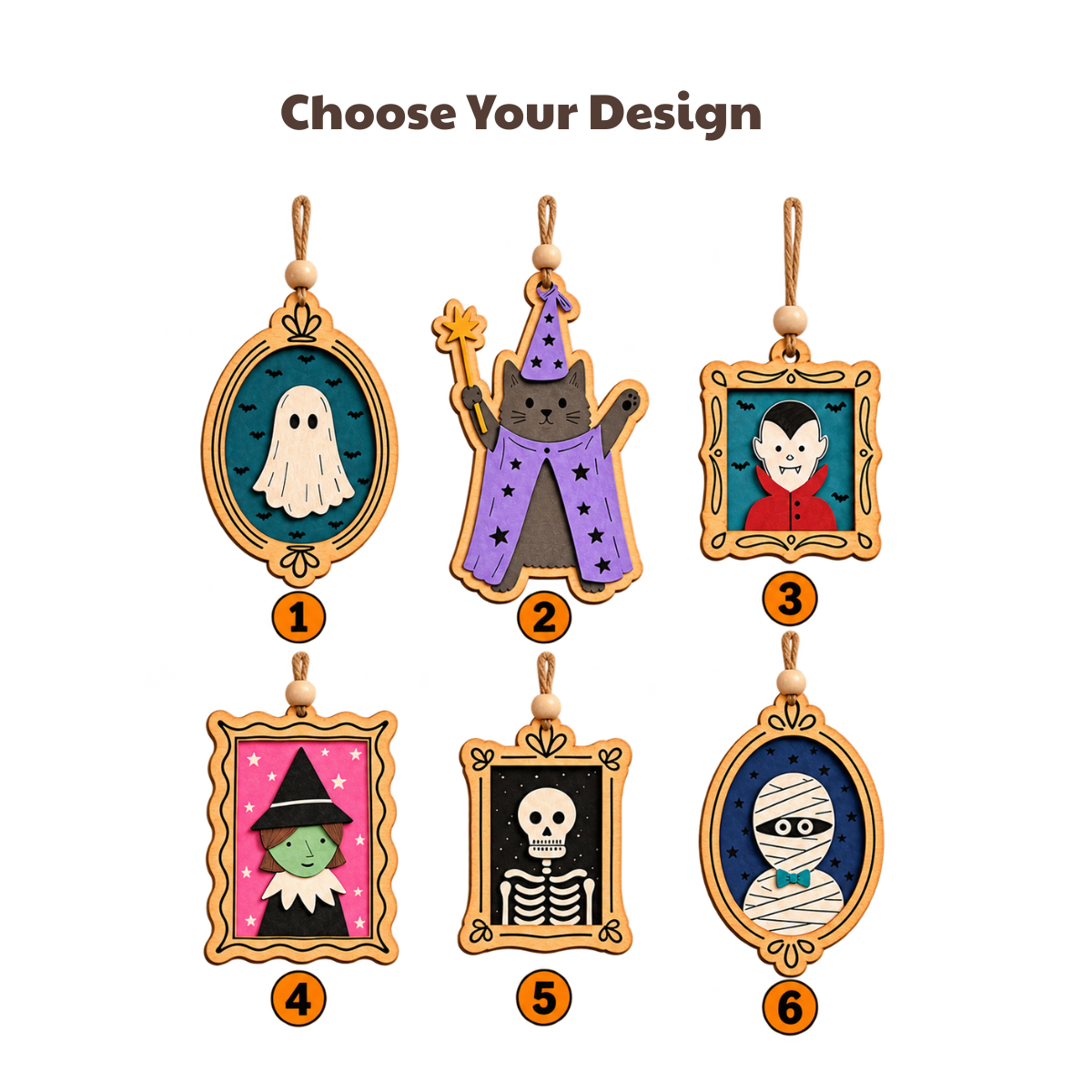 Halloween Shape Ornament - Witch, Vampire & Mummy Hanging Decorations, Whimsical Haunted - Gift For Friends, Family 9722ea36-8904-4dc3-9ec0-748a34fb3fcd-5.png