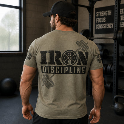 Iron Discipline Weight Plate Tee - T-Shirt - All over printed 983c1183-cc26-443e-9cbd-31c800d3cf3b.jpg