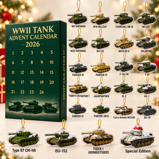 WWII Tank Advent Calendar 2026 – 24 Acrylic Tank Christmas Ornaments, Holiday Gift for Military History Lovers & Tank Enthusiasts 98a43cba-e22f-4d38-a815-c07e6bce53b9-L-ch-Advent-xe-t-ng-WWII-2026.png