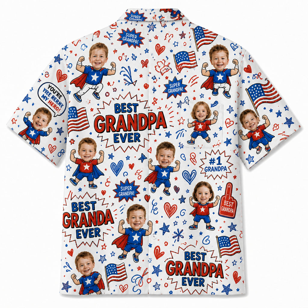 Best Grandpa Ever Superhero AOP - Back view