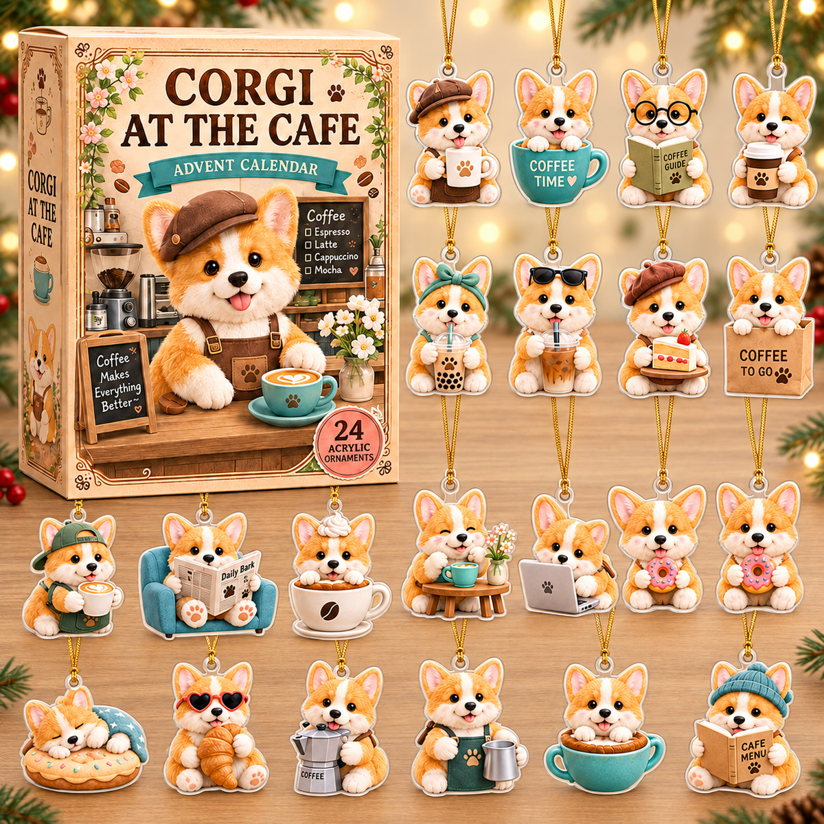 Corgi At The Cafe Advent Calendar 2026 - 24-Day Festive Countdown, Acrylic Charms Blind Box - Gift For Corgi Lovers 99485e46-d7e7-4472-a8ee-ddc82b4906d7-cafe-corgi.png