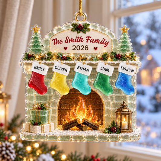 Custom Sea Glass Acrylic Ornament - Personalized Christmas Birthday Gifts For Mom, Dad, Brother, Sister - Walking In Christmas Spirit 9986a24a-94d9-43aa-b47d-a5f937226a28-banner-1.png