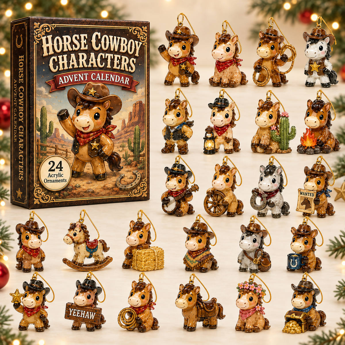 Horse Cowboy Advent Calendar 2026 - 24-Day Festive Countdown, Acrylic Charms Blind Box - Gift For Horse Lovers 999fb1e0-2543-46fe-a431-89fb11bb93ef-horse-box-charms.png