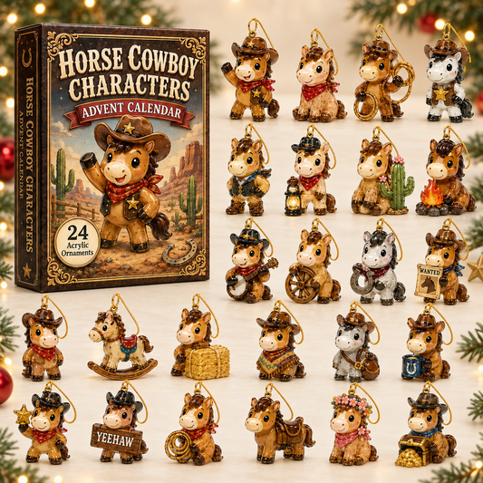 Horse Cowboy Advent Calendar 2026 - 24-Day Festive Countdown, Acrylic Charms Blind Box - Gift For Horse Lovers 999fb1e0-2543-46fe-a431-89fb11bb93ef-horse-box-charms.png