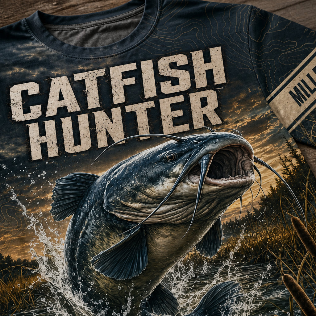 Catfish Hunter Camo AOP Tee — Custom Name Sleeve - Personalized T-Shirt - All Over Printed 99bc52b2-903d-4b28-bfd6-37f36a0d0a2c.jpg