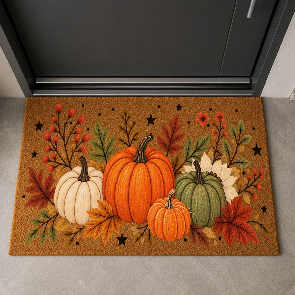 Fall Pumpkin Doormat, Autumn Door Mat, Harvest Welcome Mat, Pumpkin Front Porch Decor, Thanksgiving Doormat, Fall Outdoor Entryway Mat 99f4f38a-7bb5-41a8-b24f-f93c4b6a12a6-3.png