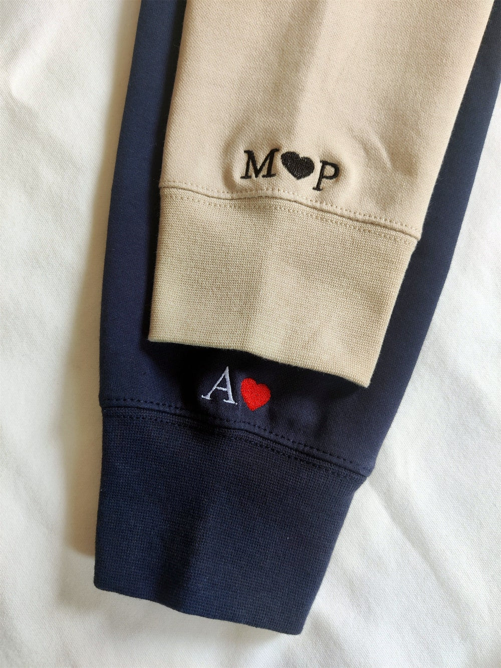 Personalized Roman Numeral Anniversary Sweatshirt, Custom Embroidered Date Hoodies, Matching Couple Wedding Crewneck, Beige Khaki Hoodie 9_0aeb97a9-c569-4a65-bf73-3c47fae83587.jpg