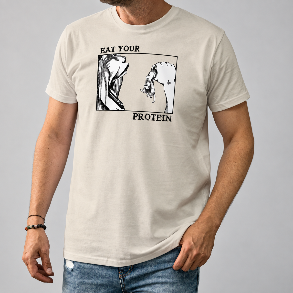 Eat Your Protein Anime Shirt | Titan Honnor Tee, Unique Gift For Hims, Hers 9a4f2a50-aab8-4193-95bb-8cea4e7c0794-c5.png