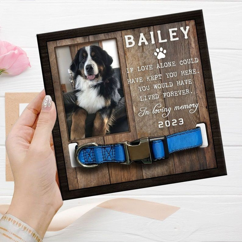 Custom Memorial Pet Collar With Photo, Pet Sympathy Gift, Dog Memorial Frame For Loss Of Dog, Memorial Wood Frame With Collar 9a6cb061-d70e-48a4-b282-e45acc3472de.jpg