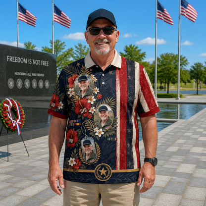 Custom Photo Veterans Hawaiian Shirt - Lifestyle 2