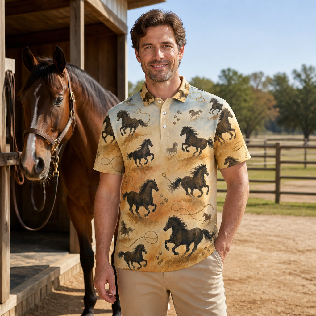 Gallop Gradient AOP Polo for Horse Lovers - Polo shirt - All over printed 9ad30f6a-df48-4dd7-bd27-2650e714b046.jpg