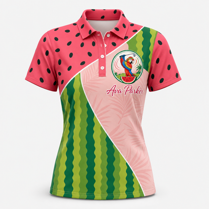 Watermelon Parrot Golf Team – AOP Polo (Personalized Name + Team) - Personalized Polo shirt - All over printed 9b818766-bfc3-42c7-8d3d-dfa3de6b6000.png