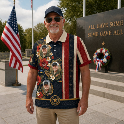 Custom Photo Veterans Hawaiian Shirt - Lifestyle 1