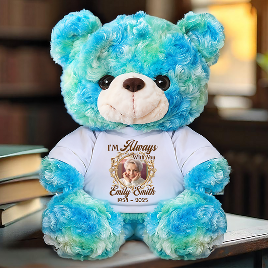 Custom Photo A Cuddle From Heaven - Memorial Personalized Custom Teddy Bear Plush - Sympathy Gift For Family Members 9c52fe83-d5c5-4c1d-abe4-a6d9fb566f74-mk-2.png