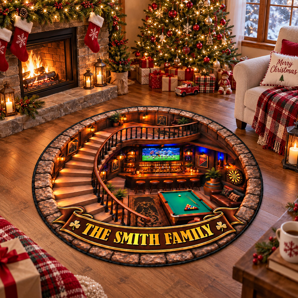 Wine Cellar Fantasy Decor for Wine Lovers Merry Christmas 3D Illusion Quilted Rug - Personalized Quilted Mat 9cabe5c1-98dc-4442-b193-90f8e0c7f54c-2.jpg