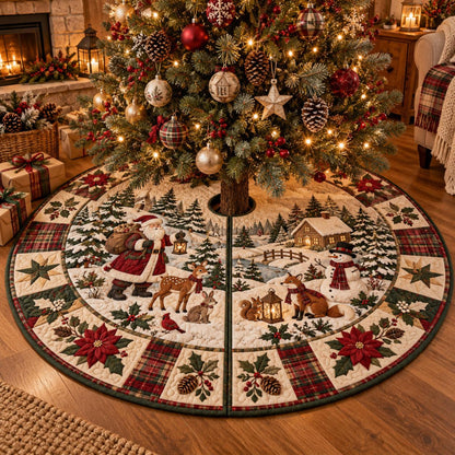 Santa Reindeer Christmas Tree Skirt, Winter Forest Holiday Decor 9cb1452c-b63a-4ef2-9dcc-fdbee4a58fa0-2.jpg