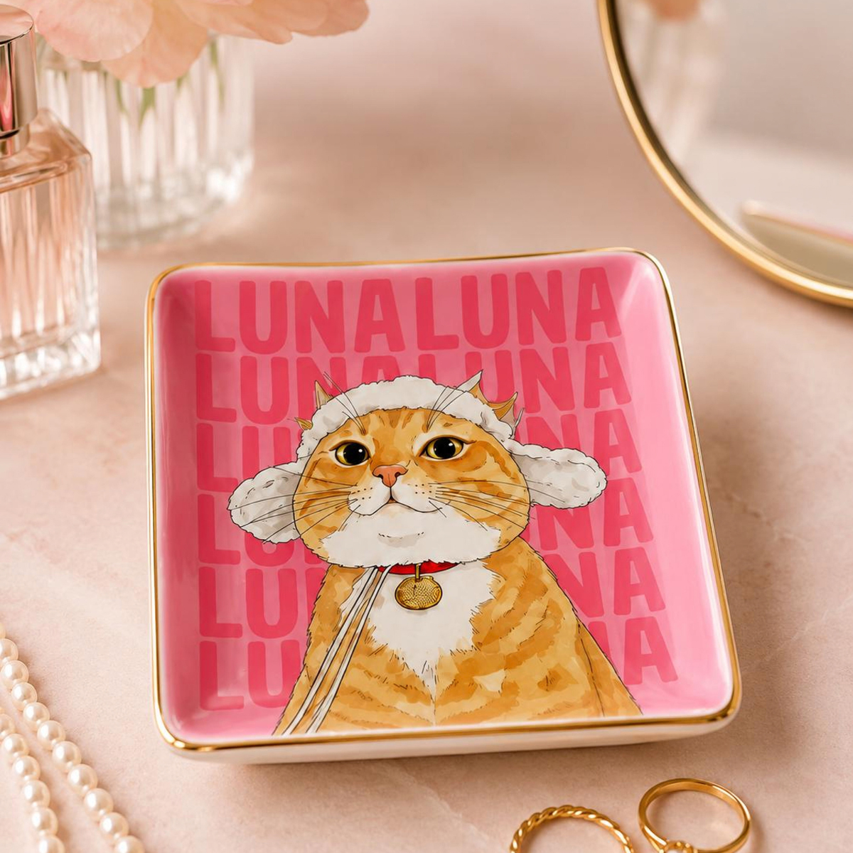 Personalized Pet Photo Portrait Jewelry Dish, Custom Dog Cat Name Trinket Tray, Watercolor Pet Keepsake, Pet Lover Memorial Sympathy Gift 9db05f04-c82f-469b-8508-e333810a0e4c-5.png