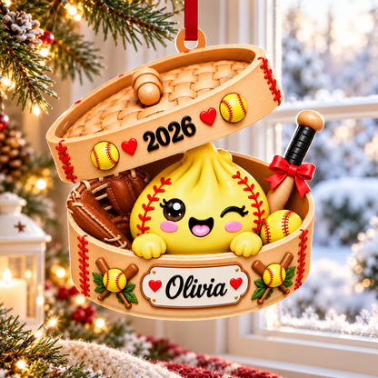 Personalized Softball Dumpling Ornament, 3D Relief Ornament, Girls Softball Gift, Softball Player Gift, Softball Christmas Gift, Team Gift 9dc28ea8-4636-45f3-8d10-47715161ff2e-banner-1.png