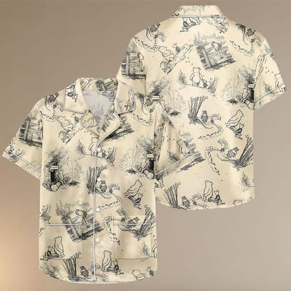 Vintage Pooh Satin Pajama Set for Women, Aesthetic Sketch Print Sleepwear, Cute Classic Pajamas, Cozy Gift for Her 9e19672f-f2d0-4b18-a1ba-0056157da5d8-m6.jpg