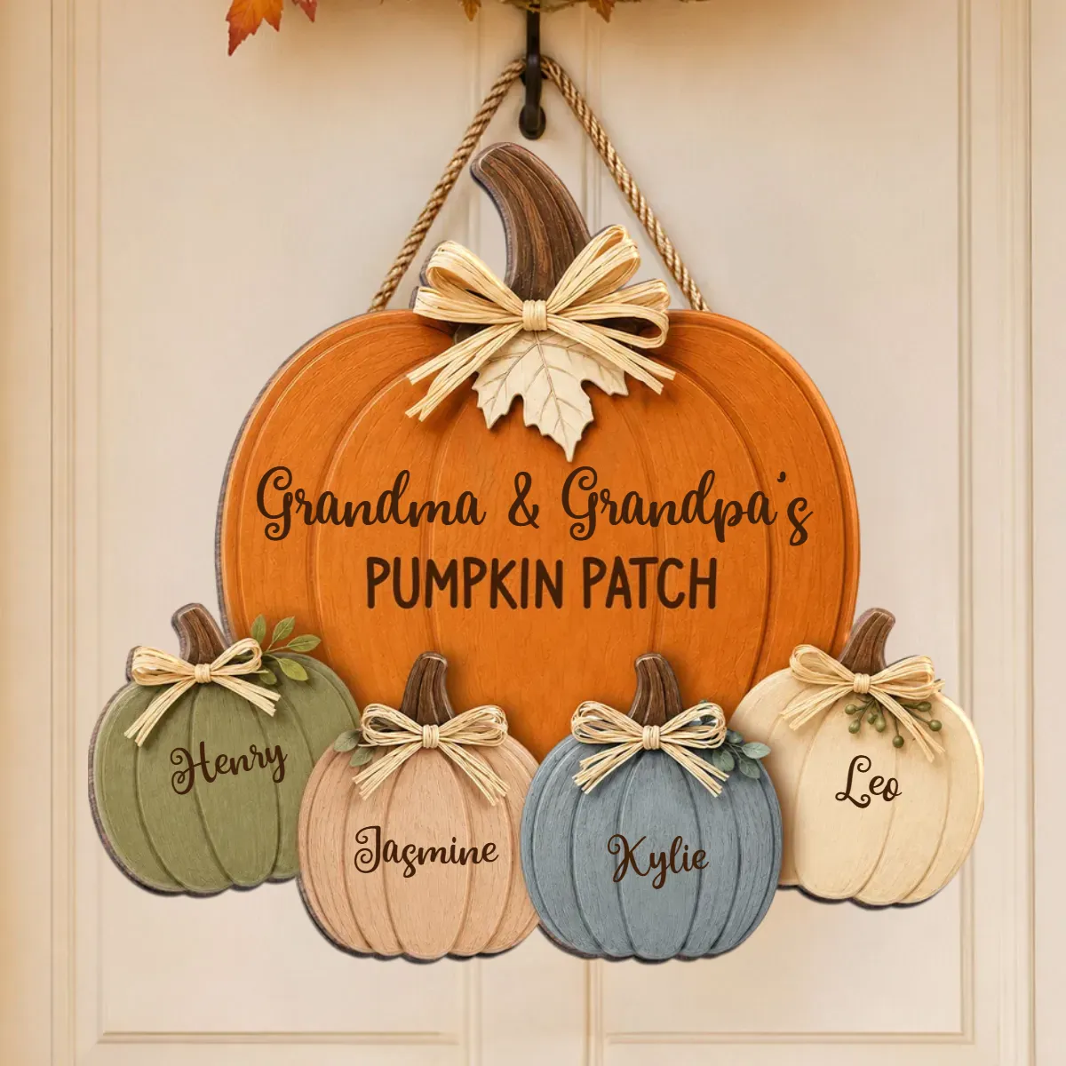 Grandma Grandpa's Pumpkin Wooden Sign - Personalized Door Hanger 9e44afa7-abec-4bac-b0ed-1d7625a36b79-banner.png