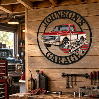Custom Photo Garage Mechanic Shaped Metal Sign - Personalized Birthday Gifts For Husband, Son, Grandson, Brother, Grandpa, Dad, Yourself - Garage Mode On 9fb16feb-99d5-45f9-aaa1-1e213e5a2bbc-1-1-.png