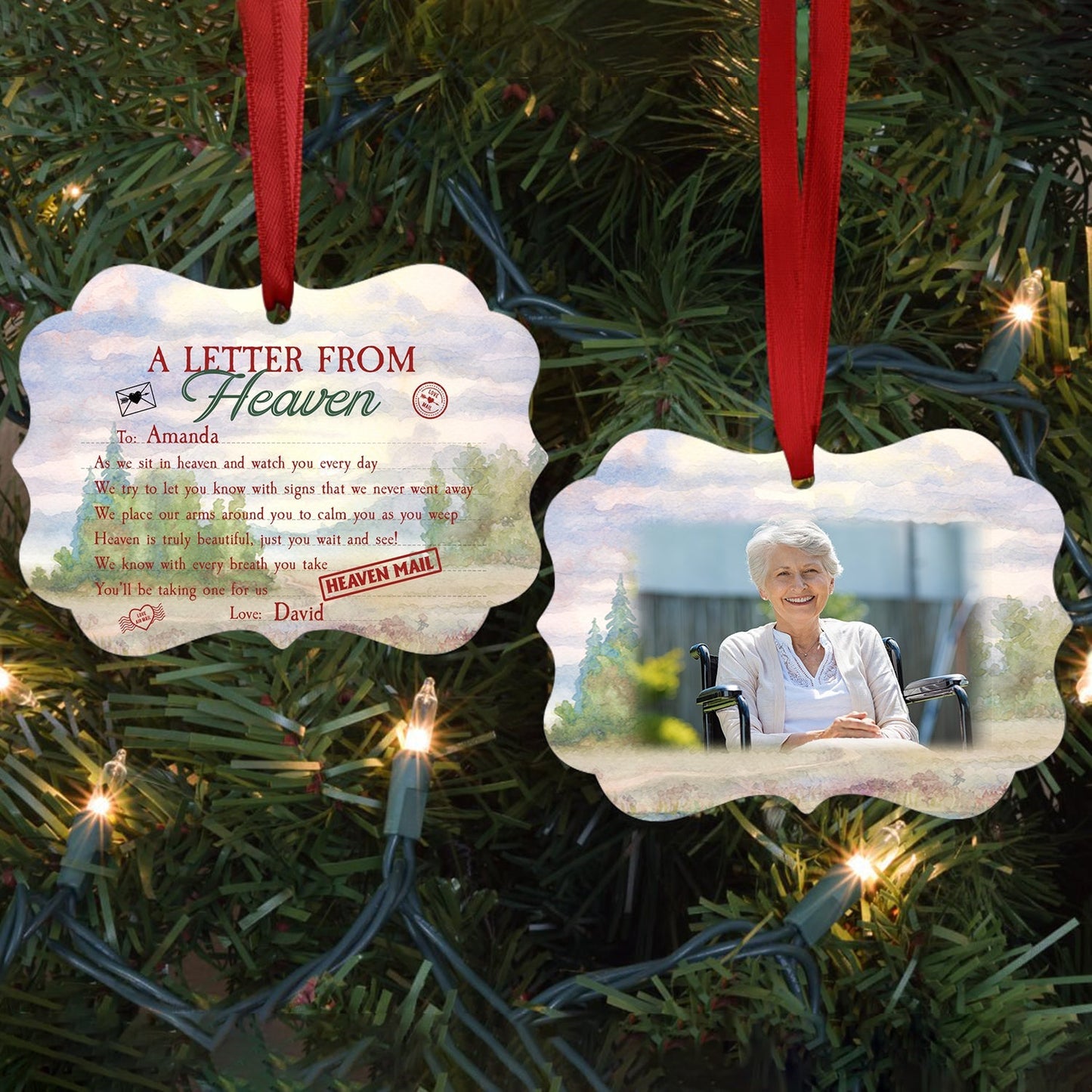 A Letter From Heaven To You - Personalized Ornament - Memorial Gift For Family ALetterFromHeavenToYou-1.jpg