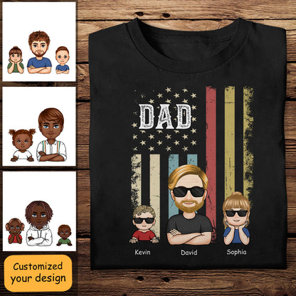 American Dad Flag - Personalized Apparel - Gift For Father, Daddy, Dad, Father's Day AmericanDadFlag-1.jpg