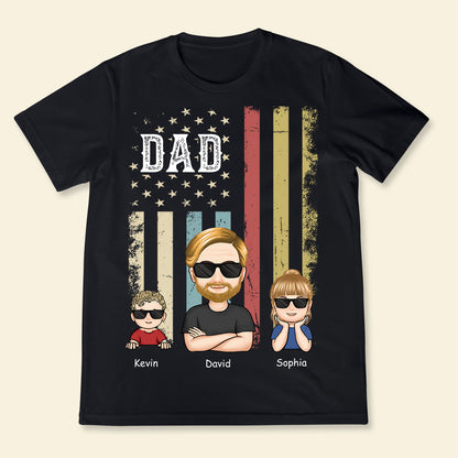 American Dad Flag - Personalized Apparel - Gift For Father, Daddy, Dad, Father's Day AmericanDadFlag-2.jpg