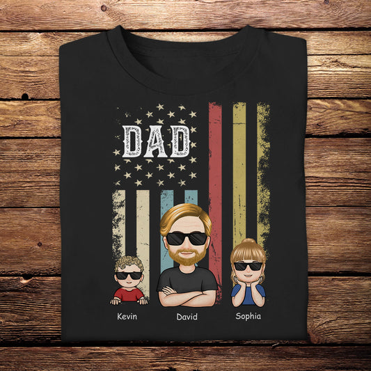 American Dad Flag - Personalized Apparel - Gift For Father, Daddy, Dad, Father's Day AmericanDadFlag-6.jpg