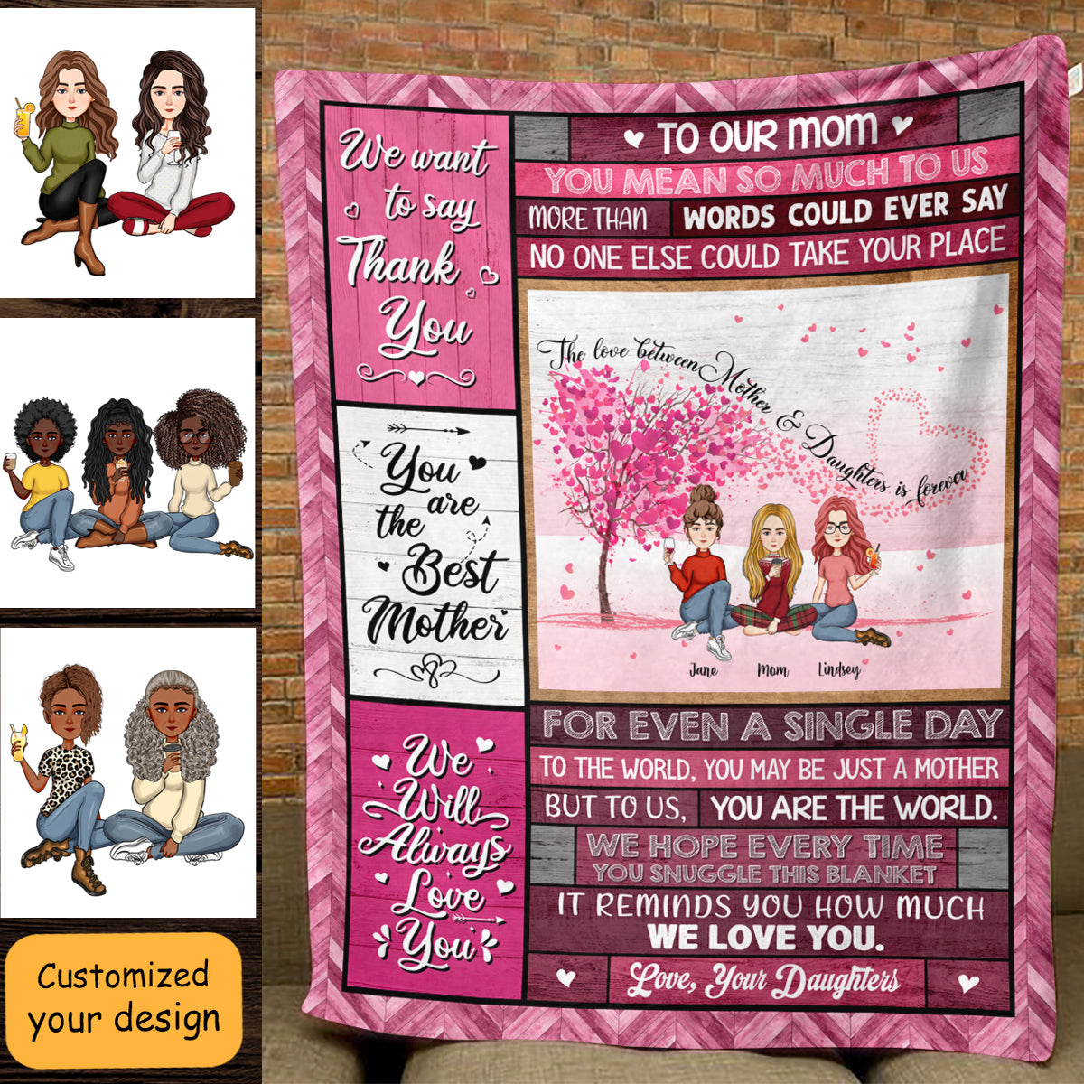We Will Always Love You - Personalized Blanket - Loving, Gift For Mom, Mother's Day BA8976_1.jpg