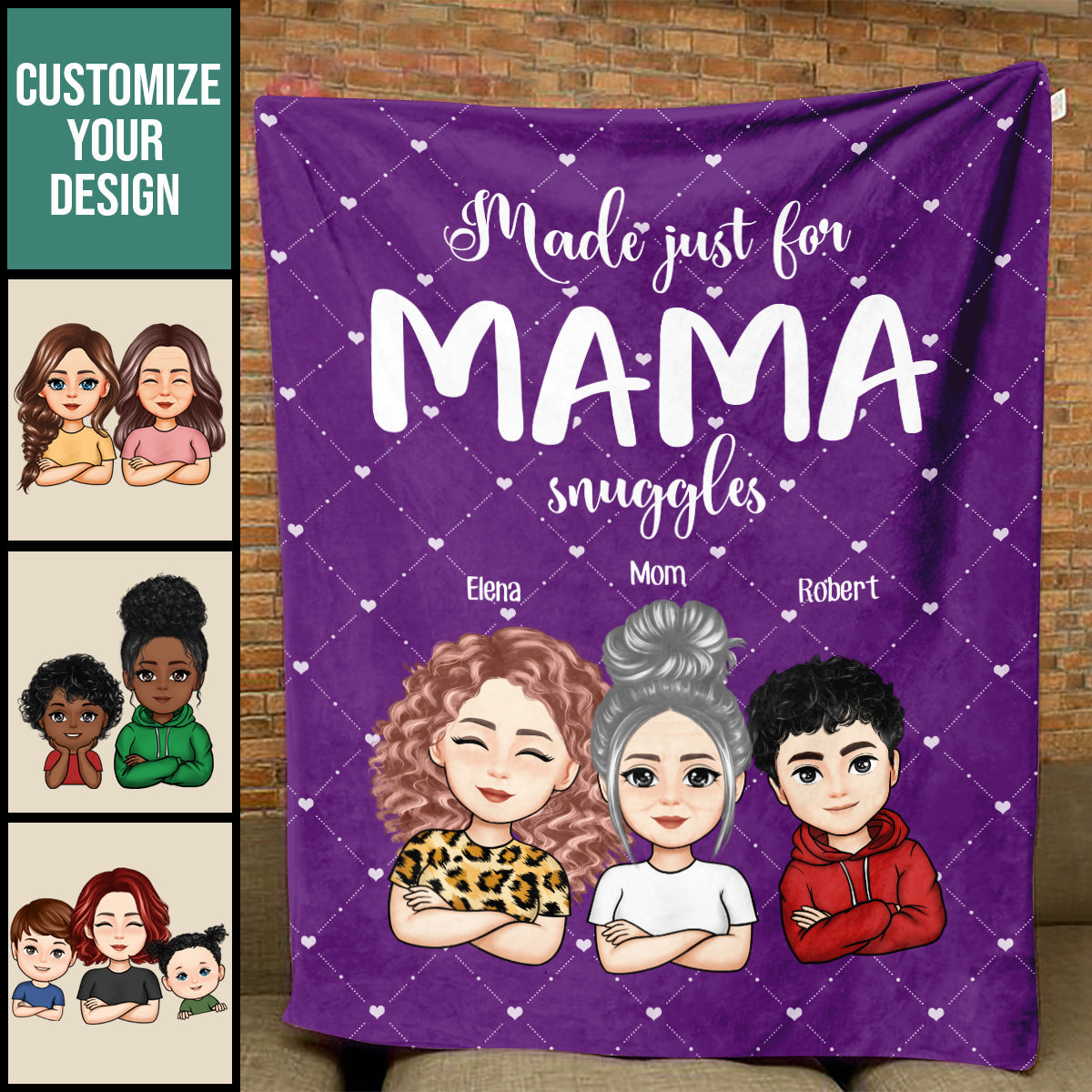 Mama Snuggles - Personalized Blanket - Loving, Birthday Gift For Mom, Mother's Day BAE92D_1.jpg
