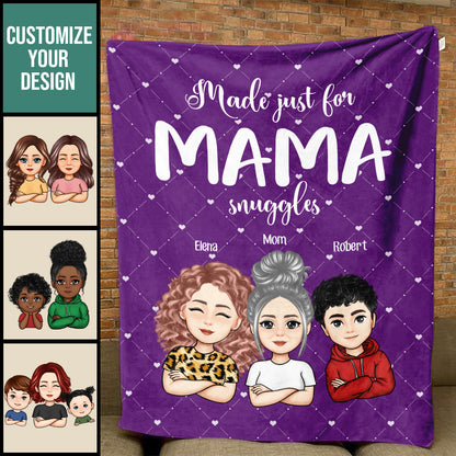 Mama Snuggles - Personalized Blanket - Loving, Birthday Gift For Mom, Mother's Day BAE92D_1.jpg