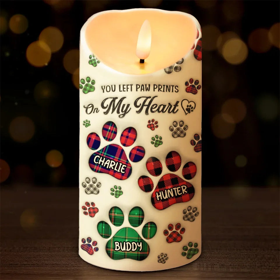 You Left Paw Prints On My Heart - Personalized Flameless LED Candle - Memorial Gift For Dog Owners, Sympathy DOg Loss Gift BANNER-1_866e81b4-2d4e-4649-a7e1-542ed0e016d9.jpg