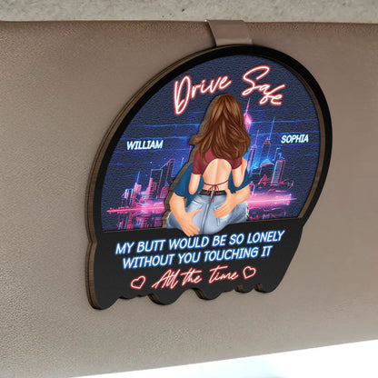 Drive Safe Because I Love You - Personalized Car Visor Clip - Gift For Husband, Boyfriend, Gift For Couple BANNER-2_14add909-0232-4f2e-afd3-59acfafdd8d4.jpg