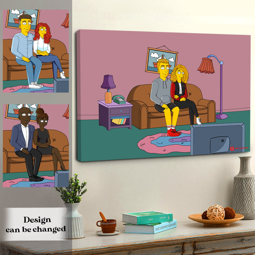 Simpson Family - Personalized Canvas - Gift For Couple BANNERCANVASFB.jpg
