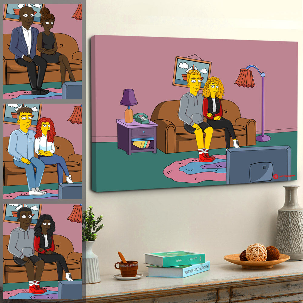 Simpson Family - Personalized Canvas - Gift For Couple BANNERCANVASGG.jpg