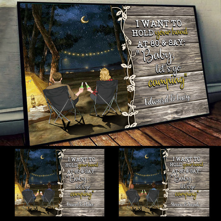I Want To Hold Your Hand, Camping - Personalized Canvas - Gift For Couple BANNERGG_9148be60-2b4a-4228-a23e-05790ea3effa.jpg