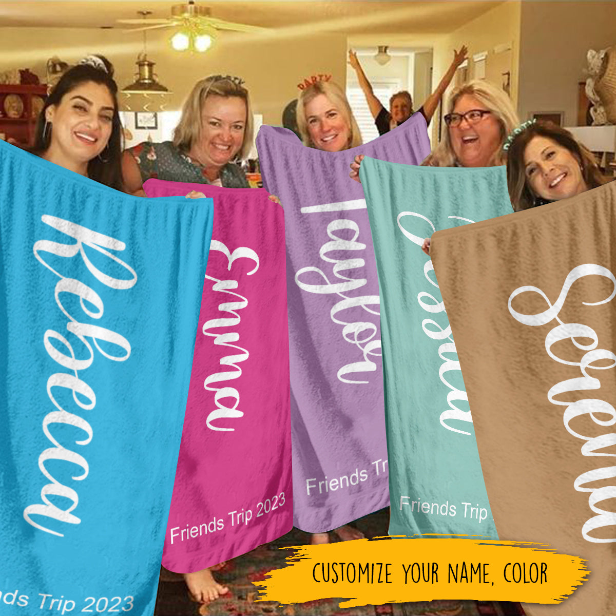 Scripty Style Name - Personalized Beach Towel - Birthday, Outside Vacation Gift Beach Towel - Birthday BANNER_1_5337678c-926c-4f51-ba70-f5d012082de4.jpg